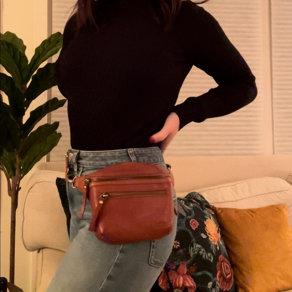 COPY - OH MY BAG FANNY PACK | Beck's Bum Bag - Cognac Checkered Stromboli Leath… - Picture 5 of 13